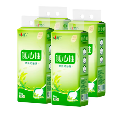 心相印悬挂式抽纸卫生纸家用实惠装纸巾整箱餐巾纸大包厕纸壁挂式