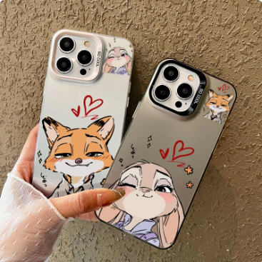 情侣尼克狐狸苹果16ProMax朱迪兔子手机壳